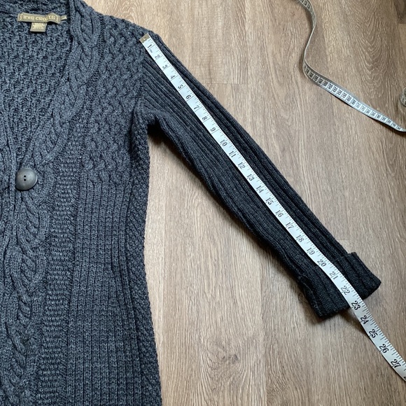 Vintage Ireland 100% merino wool cable cardigan - Picture 8 of 11